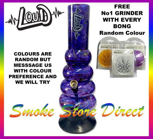 30cm loud acrylic bong - "loud",
