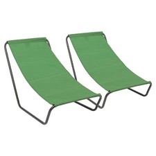 2x Matt Black/Green Folding