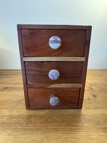 Vintage wooden mini chest - vintage,