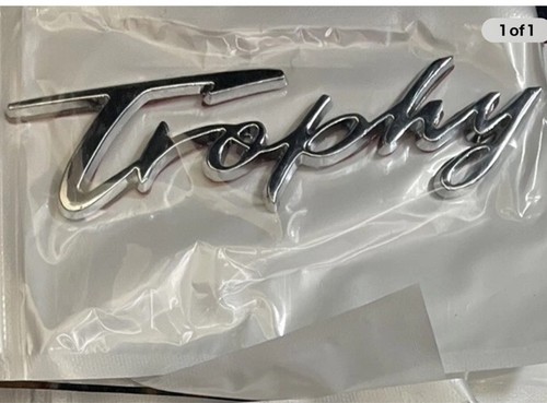 Metal chrome trophy badge - chrome,