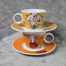 Whimsical Adam & Eve Demitasse