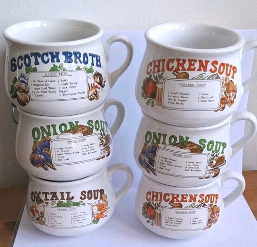 Vintage soup recipe - recipe, mugs/cups