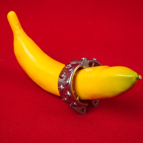 Metal cbt spike ball scrotum - cbt,