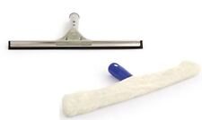 Window Cleaning Equipment Glass Rubber 12" Squeegee Blade + Cleaner