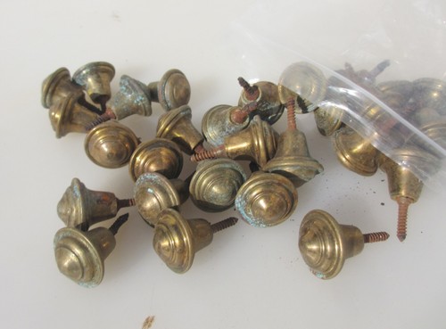 Vintage brass cupboard knob - vintage,