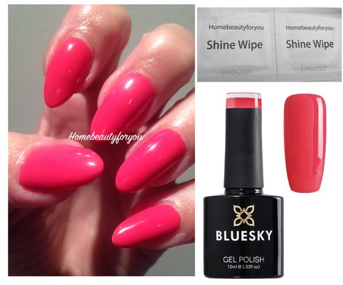 Bluesky gel nail polish - bluesky, coral