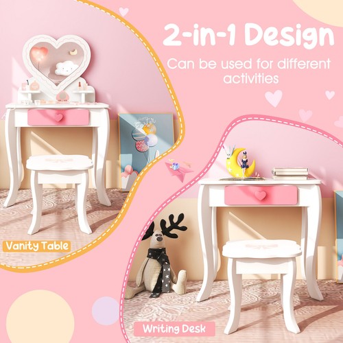 Kids vanity set pretend - 2-in-1,
