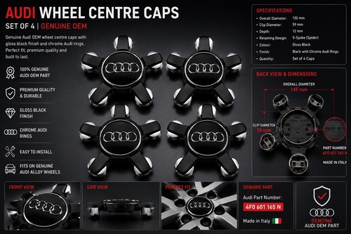 Genuine audi wheel centre caps - audi,