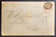 1857 Great Britain 1d Stamped Cover cd Chigwell-Cahir