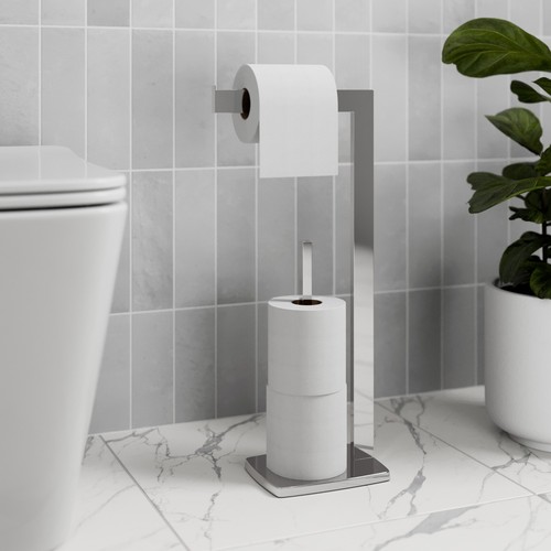 Freestanding toilet roll - toilet,