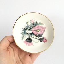Bone China Round Dish Royal Worcester English Fine Bone China Botanical Floral