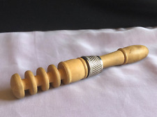 Antique Turned Wood Treen Sewing Case Thread Holder Needle Case Thimble French