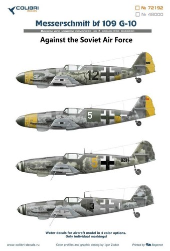 Decal messerschmitt - 1:72,