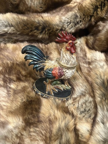 Colorful resin rooster chicken - colorful,