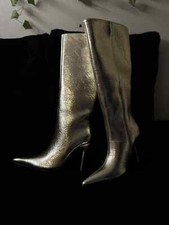 GOLD PU CRINCKLE POINT TOE