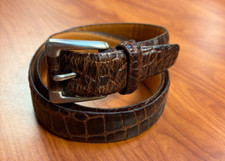 Gen. CROCODILE Leather  'Master Crocco' Belt - 'Individually Bench Made'- Canada