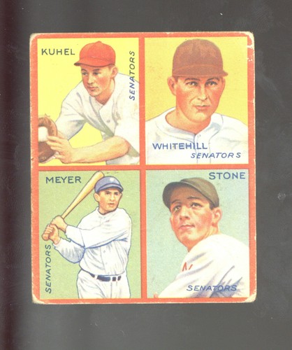 1935 goudey joe kuhel - goudey, 4-in-1