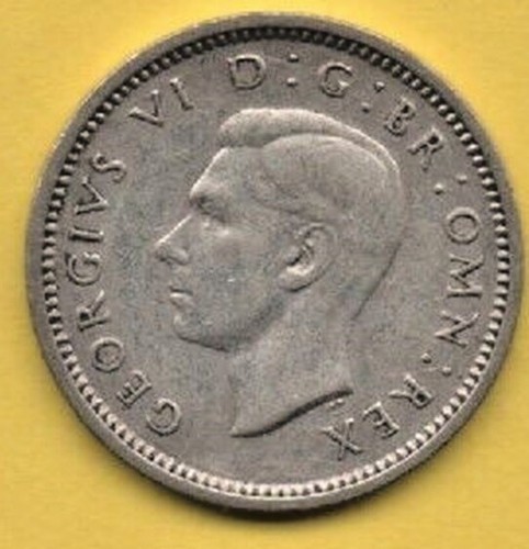 1937 1942 three pences - 1937, 3d