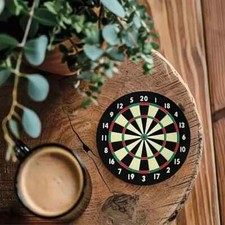 3x Dartboard Wooden Coasters