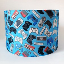 Kid's Video Games Controller Pad Fabric Ceiling Light Shade or Lampshade 2 sizes