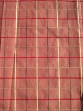 Panel of checked terracotta upholstery fabric