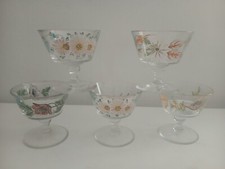 Vintage Floral Sundae Dishes X