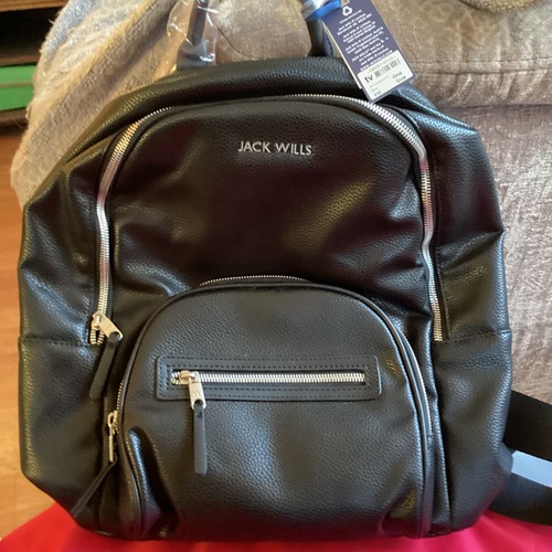 Jack wills black faux leather - jack,