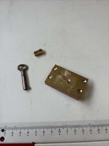 Vintage brass cabinet lock - brass,