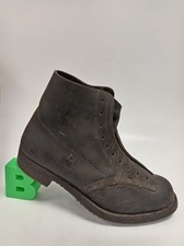 Vintage Hobnail Sole Leather Boots Pair Black Size Unknown Heavy Duty