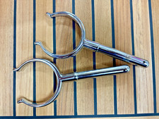 Pair 13mm 1/2 Inch Chrome Rowlocks Boat Dinghy Yacht Tender Small Osculati