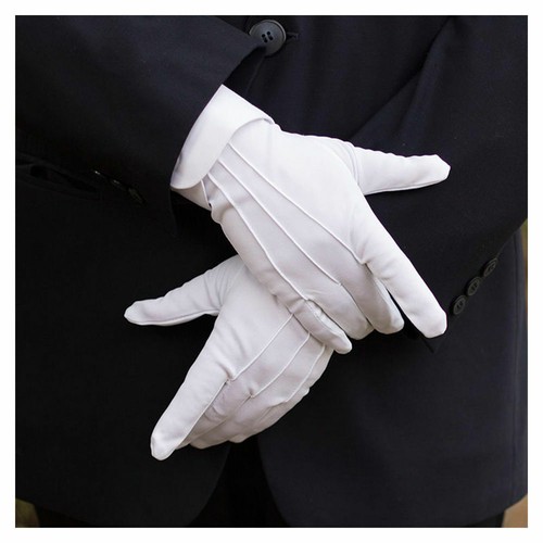 Pair white gloves guard - white,