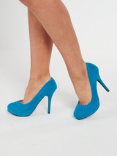 WOMENS LADIES STILETTO HIGH HEEL PLATFORM SMART OFFICE WORK PARTY COURT SHOES