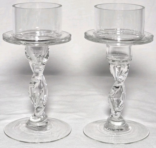 Lot clear glass twisted - clear,
