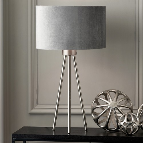 Brushed silver metal table - brushed,