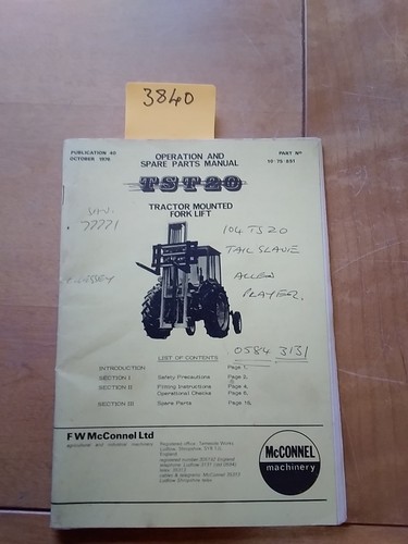 Mcconnel machinery tst20 - mcconnel,