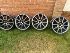 SUBARU ALLOY WHEELS x 4 ( IMPREZA STI 17x8, 5x 114.3, ET53, ENKEI STI OE)