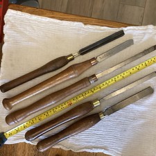 5 No Vintage Wood Turning Chisels Various Sizes /Makers .