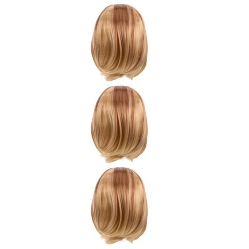Reusable short blonde bob wig - short,