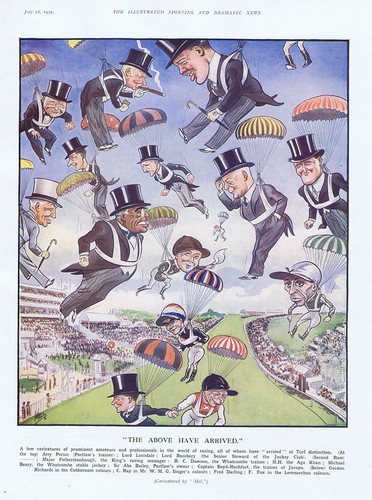 Horse racing caricatures - racing, of