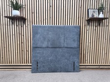 Brooke & Wilde Double Headboard, Velvet, Grey (RRP £895)