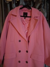 Next Pink Coat Size 14 Lined