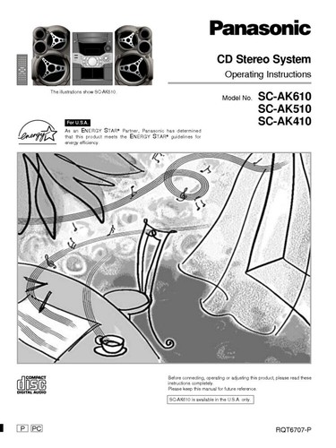 Panasonic ak410 ak510 - panasonic, sa-ak510