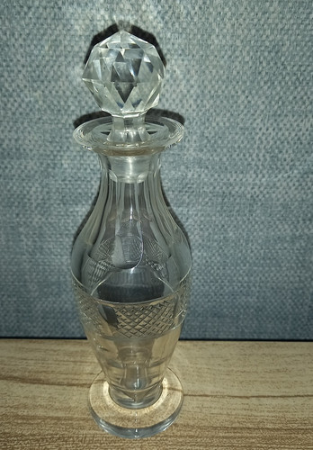 Vintage pressed glass oil - vintage,