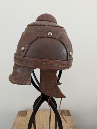 Leather helmet larp theatre - helmet,
