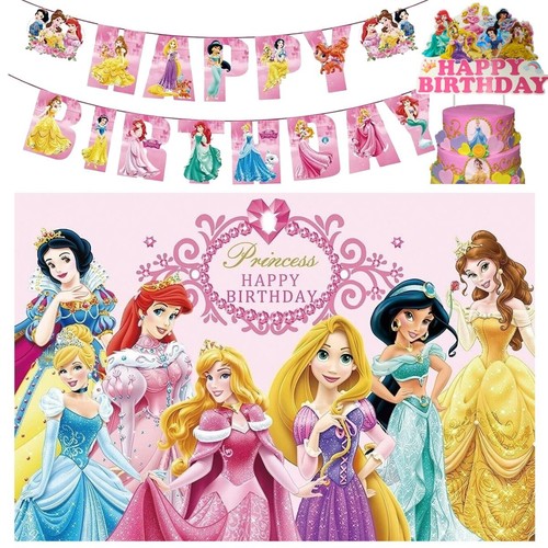 Princess birthday banner card