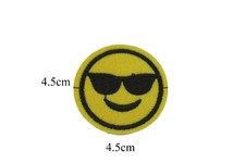 Smiley Face Badges Fabric Iron On Patches Embroidered Applique