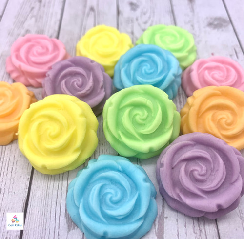 Edible icing roses flowers - icing,