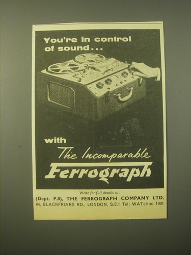 1965 ferrograph tape - 1965,