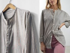 Vintage Style Collarless Shirt