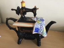 Paul Cardew Teapot - The Quilted Sewing Machine - 101/500 Gold Edition - Signed
